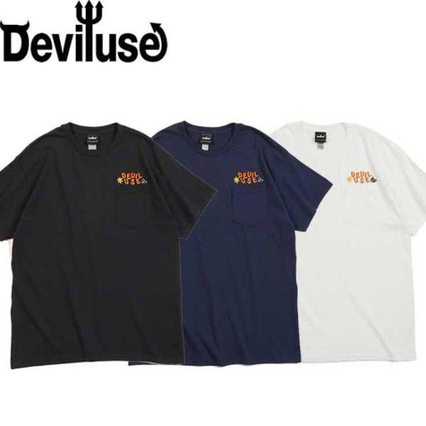 デビルユース Deviluse tシャツ Pieces Pocket T-Shirts Black ...