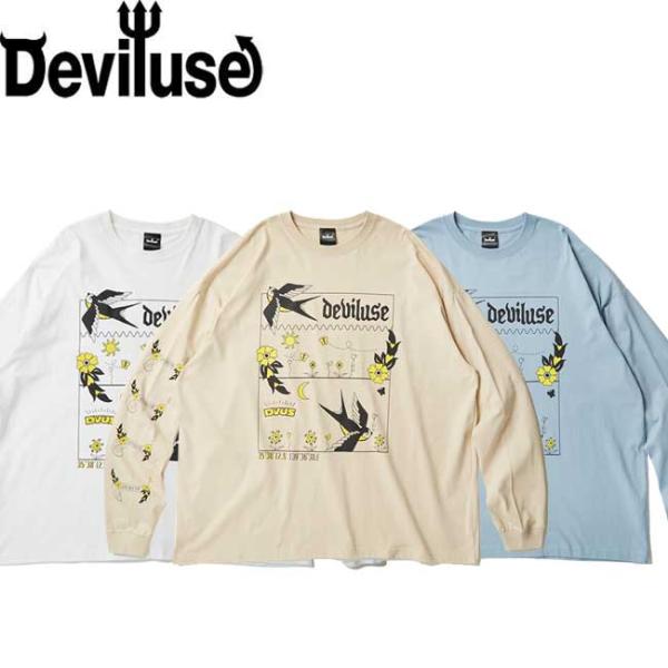 デビルユース Deviluse Duplicate L/S T-Shirts White Sand ...