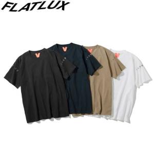 tシャツ FLATLUX フラットラックス Watcha S/S TEE Dyed Black Slate Sandstone White 半袖Tシャツ カットソー メンズ レディース｜stormy-japan