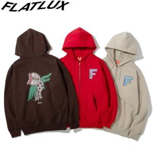 期間限定ポイント10倍！パーカー FLATLUX フラットラックス UMA Zip Hoodie Chocolate Red Sandstone ジップフード スウェット メンズ レディース｜stormy-japan