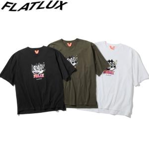 tシャツ FLATLUX x FELIX フラットラックス Gila S/S TEE Black Army White 半袖Tシャツ カットソー フィリックス・ザ・キャット メンズ レディース｜stormy-japan