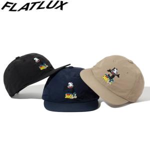 キャップ FLATLUX x FELIX フラットラックス Bag 6Panel Cap Black Navy Sandstone 帽子 フィリックス・ザ・キャット メンズ レディース｜stormy-japan