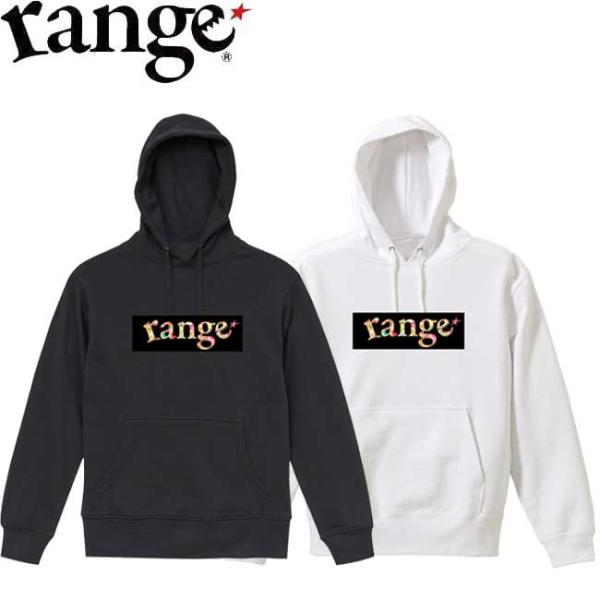 レンジ range パーカー Heart Fly Box Logo Hoody Sweat Blac...