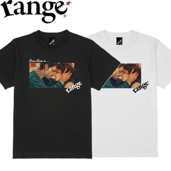 tシャツ range レンジ Love is S/S T-Shirts Black White 半袖...