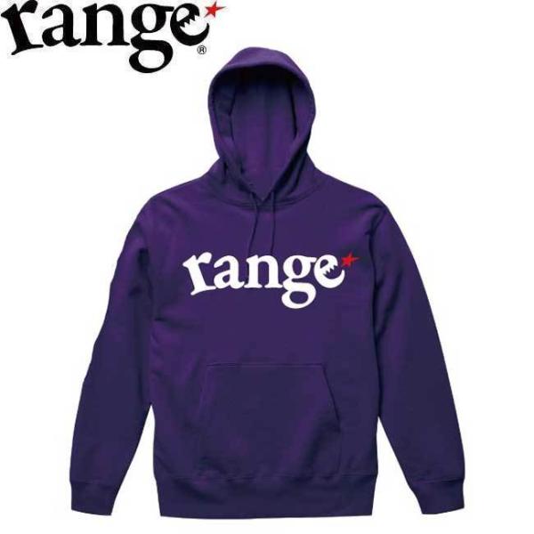 レンジ range パーカー logo pull over HOODY SWEAT PURPLE プ...