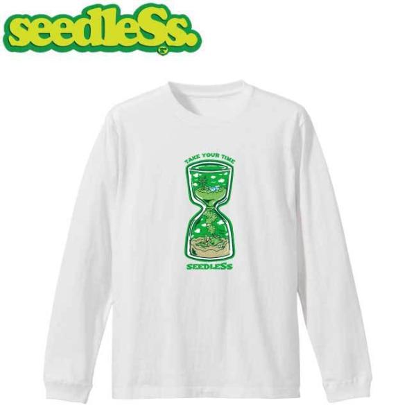 シードレス seedleSs tシャツ take yur time L/S TEE WHITE 長袖...