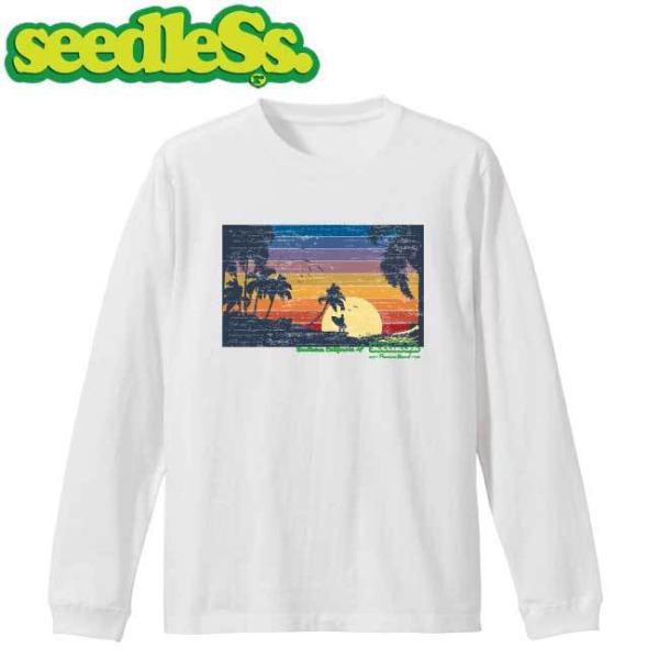 シードレス seedleSs tシャツ california world 2 L/S TEE WHI...