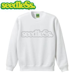 シードレス seedleSs トレーナー LINESTONE CREW SWEAT WHITE クルーネック スウェット ホワイト｜stormy-japan