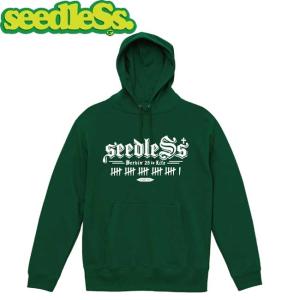 シードレス seedleSs パーカー Servin' logo HOODY Green プルオーバーフード スウェット｜stormy-japan