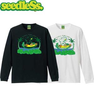 シードレス seedleSs tシャツ Nap in the Green Air LS TEE Black White 長袖Tシャツ ロングスリーブ メンズ レディース｜stormy-japan