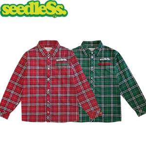 シードレス seedleSs シャツ Combination pocket CHECK SHIRTS Red Check Green Check チェックシャツ ネルシャツ メンズ レディース｜stormy-japan