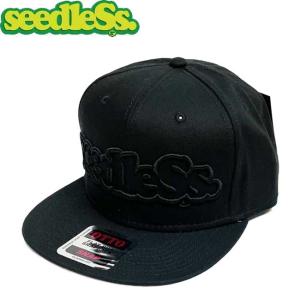 シードレス seedleSs キャップ SD OTTO SNAPBACK CAP Black/Black スナップバックキャップ 帽子 メンズ レディース｜stormy-japan