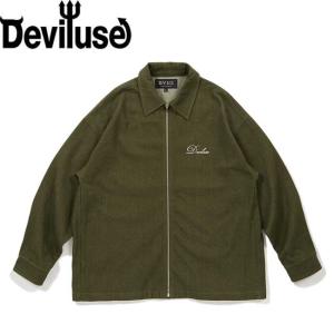 ジャケット Deviluse デビルユース Denim JACKET Olive ss24029 デニムジャケット アウター メンズ レディース｜stormy-japan