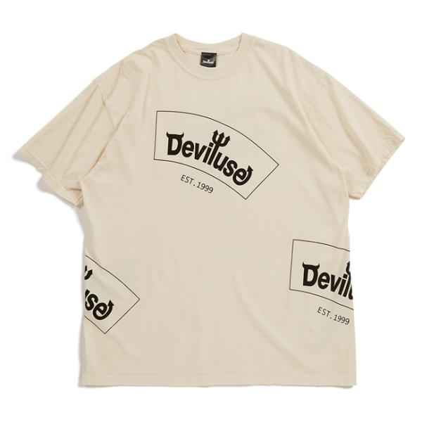 tシャツ Deviluse Round Logo Around S/S T-shirts Washe...