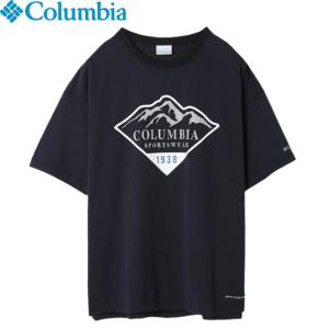 tシャツ Columbia コロンビア Cold Bay Dash SS T-Shirts 010Black Diamond Mountains 半袖Tシャツ カットソー メンズ レディース｜stormy-japan