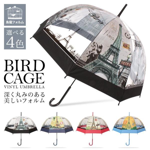 傘 レディース バードケージ ビニール傘 おしゃれ レディース かわいい かさ カサ