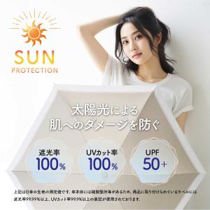 日傘 完全遮光 折りたたみ 軽量 遮光率100...の詳細画像1