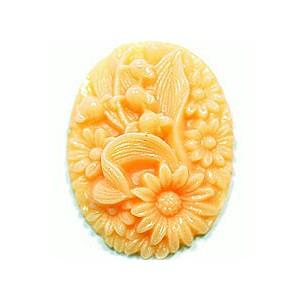 [訳あり処分品] カメオ 40×30mm 小花...の詳細画像1