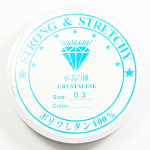 テグス 太さ0.30mm 長さ約70M巻き 透明クリアー 水晶の線