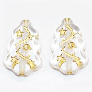 アクリル製 クリスマスツリー ビーズ クリスタル クリアー透明 1コ単位売り CT019-1