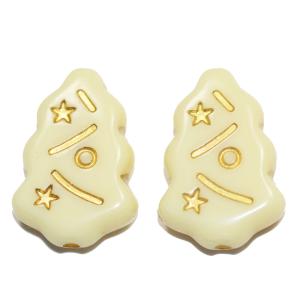 アクリル製 クリスマスツリー ビーズ アイボリー 1コ単位売り CT019-4