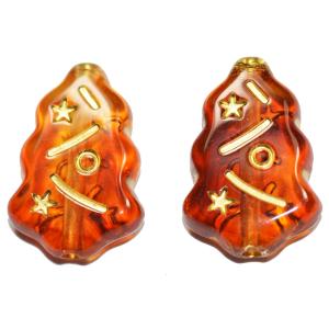 アクリル製 クリスマスツリー ビーズ トパーズ ブラウン 1コ単位売り CT019-6