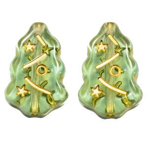 アクリル製 クリスマスツリー ビーズ ライトグリーン 1コ単位売り CT019-7