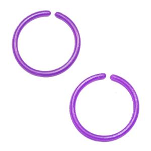 イヤーカフ ラップ ノンホールピアス イヤリング 紫色 パープル 2ペアー入り CT054