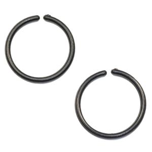 イヤーカフ ラップ ノンホールピアス イヤリング 黒色 ブラック 2ペアー入り CT067