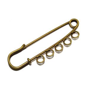 アクセサリパーツ 金具 ブローチピン 5ホール...の詳細画像1