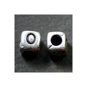 レタービーズ 数字 銀色に黒文字 7mm キュ...の詳細画像2