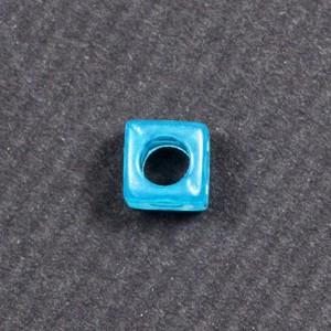 ブルー 白文字 アルファベットビーズ レタービ...の詳細画像1