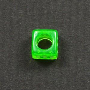 グリーン 白文字 アルファベットビーズ レター...の詳細画像1