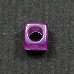 パープル 白文字 アルファベットビーズ レター...の詳細画像1