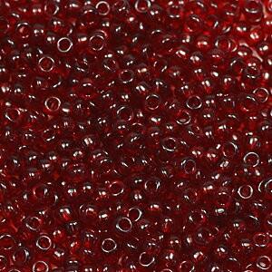 丸小ビーズ ルビー かなり濃いめの赤