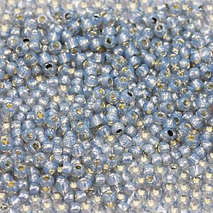 丸小ビーズ パステルグレーインラインシルバー