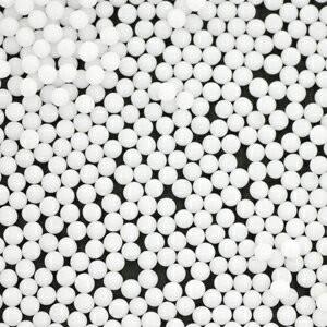 無穴ビーズ 約2mm オペークホワイト 不透明な白 ガラス製 大きさにはばらつきがあります 約1.8...