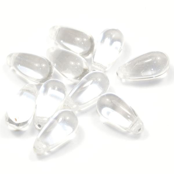 チェコしずく １０×５ｍｍ クリスタル 透明 ドロップビーズ