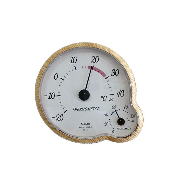 【送料無料】CR-142 クレセル 木目調温湿度計 Cerise CR-142