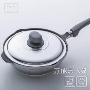 HAL ムスイ MUS62 シルバーカラー 無水鍋 両手鍋 20cm 直火専用