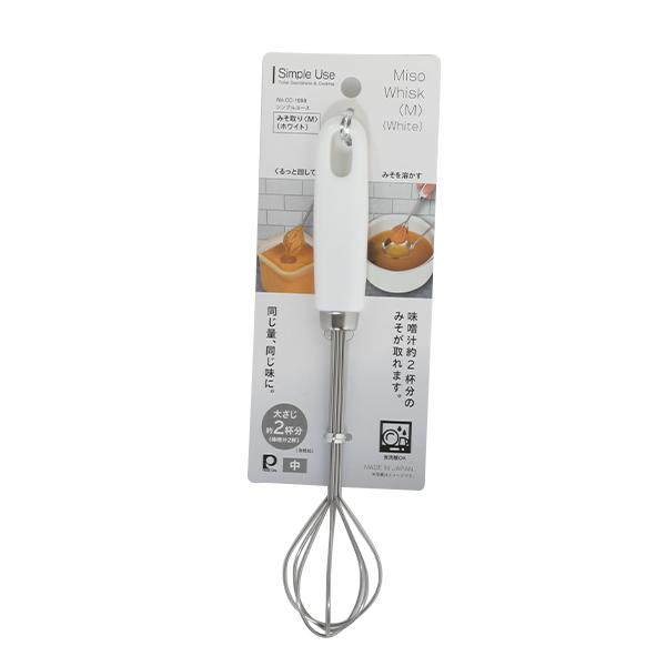 【2160円以上送料無料】パール金属 CC-1698 Simple use みそ取り M(ホワイト)