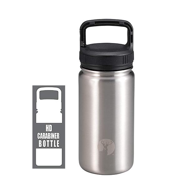 【送料無料】キャプテンスタッグ　UE-3514　HDカラビナボトル350(シルバー)