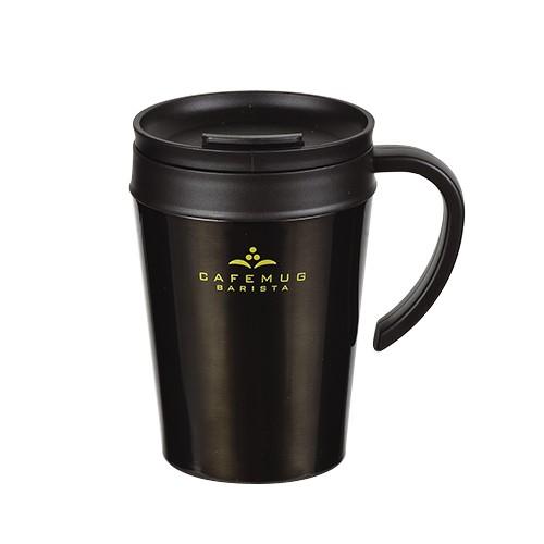 【2160円以上送料無料】パール金属 カフェマグバリスタ 真空蓋付マグカップ400(コーヒーチェリー...