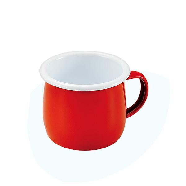 【2160円以上送料無料】パール　HB-5359 プチッと ホーローマグカップ樽型400ml(レッド...