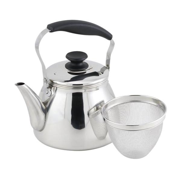 パール金属  HB-5643 モルティ ステンレス製広口ケットル3.0L(茶こしアミ付) やかん/ケ...