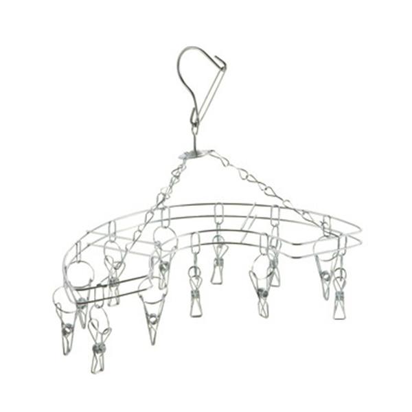 【2160円以上送料無料】パール金属 HB-6173 メタリア ステンレス製半円型ハンガー12ピンチ