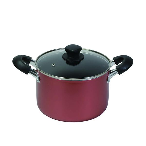 【送料無料】パール金属 HB-6970 旨味 ふっ素加工IH対応ガラス蓋付深型両手鍋20cm