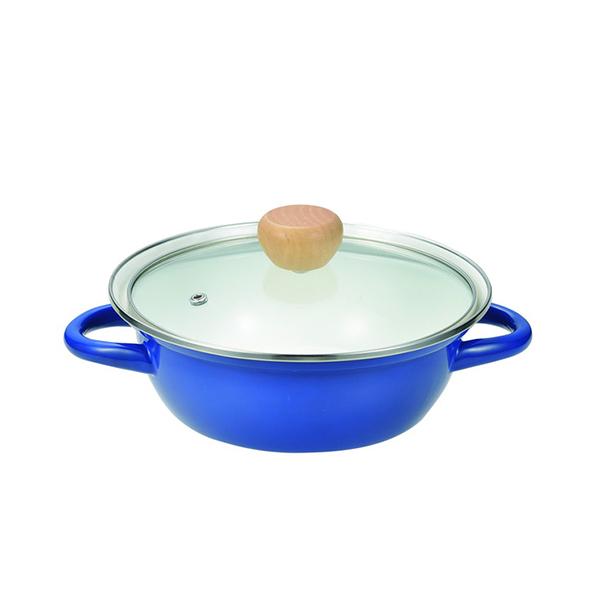 【2160円以上送料無料】パール金属 HB-6996 ピッタリ IH対応ホーローガラス蓋付卓上鍋18...