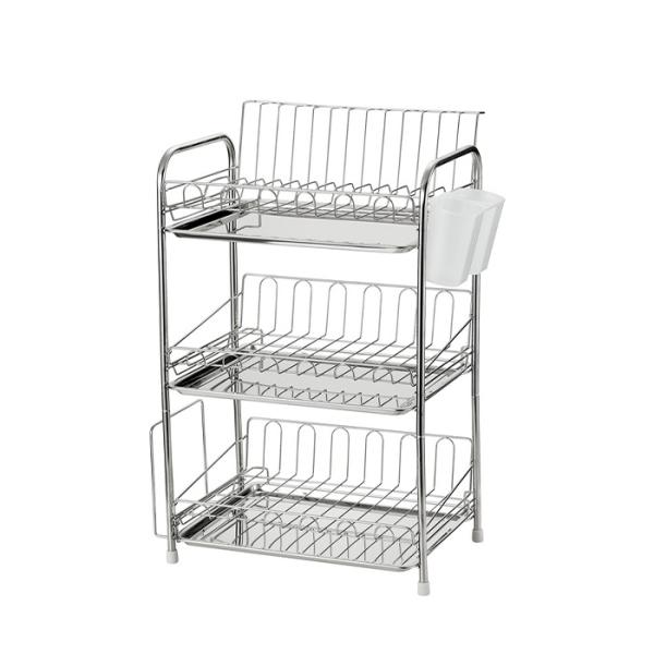 パール金属 HC-638 シエラ ステンレス製3段式水切りバスケット レギュラー