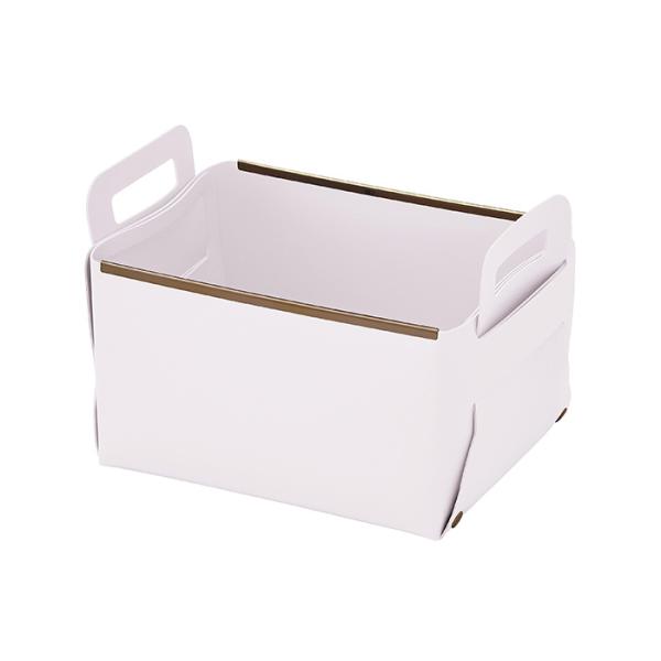 パール金属 N-7137 フェイクレザー CUBEケース M ホワイト【収納/バスケット/小物収納/...